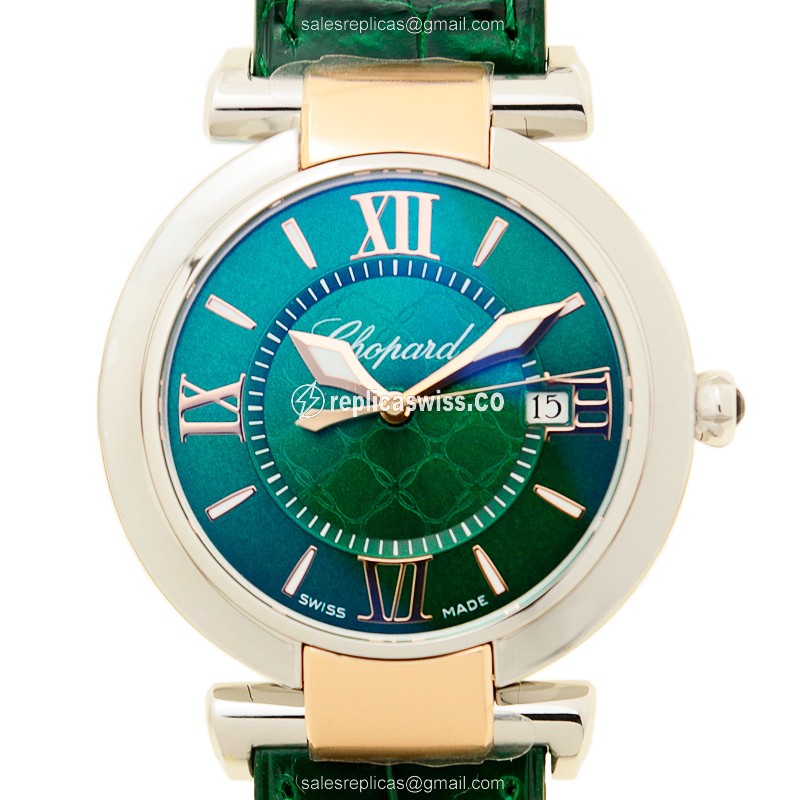 Chopard Imperiale Quartz - Green Dial - Steel Case - Green Alligator Strap - Sapphire Crystal